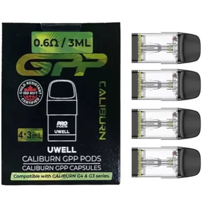Uwell Caliburn GPP Replacement Pod Cartridge (4pcs/pack) - 0.6ohm XL TOP-FILL