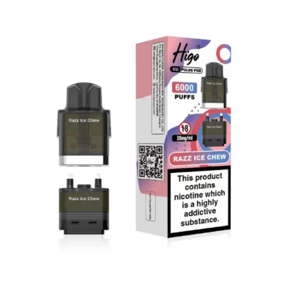 Higo BB Pulse 6000 Prefilled Pod Razz Ice Chew - 20mg