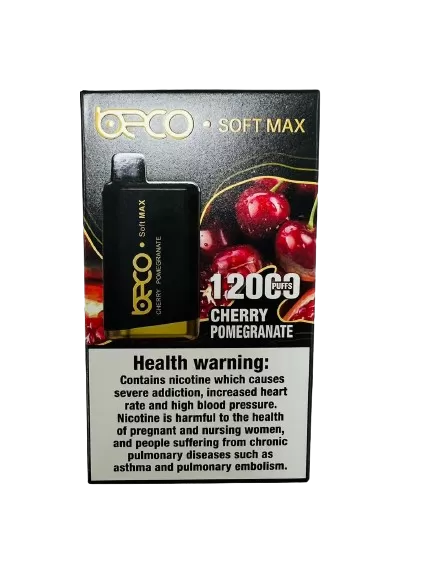 BECO SOFT MAX DISPOSABLE VAPE (12000 PUFFS) - 50 mg / Red Wine - Image 3