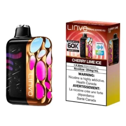 Linvo Rave 60K Disposable Vape – 20 ML – Cherry Lime Ice