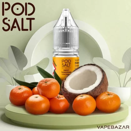Pod Salt X Nikotinsalz Liquid – Sweet Tangerine Coconut - 10mg/ml, 20mg/ml