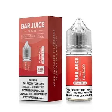 Tobacco by Bar Juice BJ15000 Salts 30mL - Nicotine Level#25mg>50mg