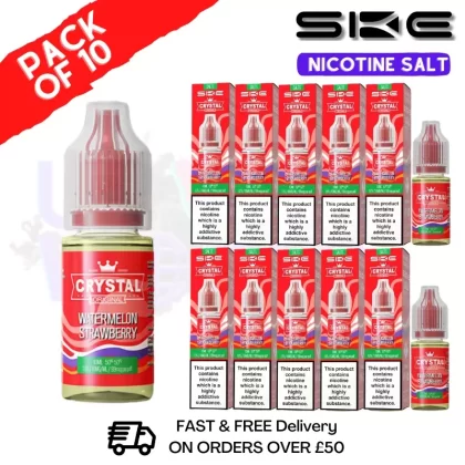 Watermelon Strawberry Crystal SKE Nic Salt BOX OF 10