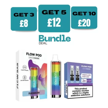 Flow Pod CP600 Pod Kit + Flow Pod Prefilled Pods (Bundle) - Barbie Pink / Blueberry Ice
