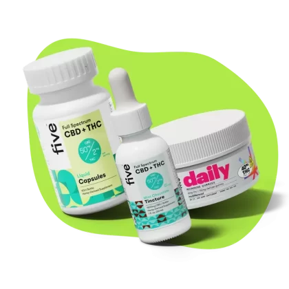 Five CBD day one bundle: mint choco drops