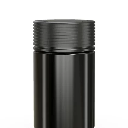 CHUBBY GORILLA | Child Resistant Black Plastic Spiral Jar w/ Black Cap | 55mm – 5oz – 300 Count
