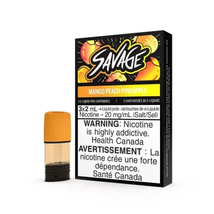 SAVAGE STLTH PODS – MANGO PEACH PINEAPPLE