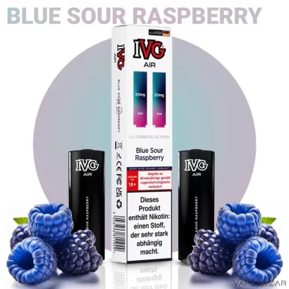 IVG AIR Pods – Blue Sour Raspberry (2er Pack) - IVG / 20mg/ml / 2ml / Nein