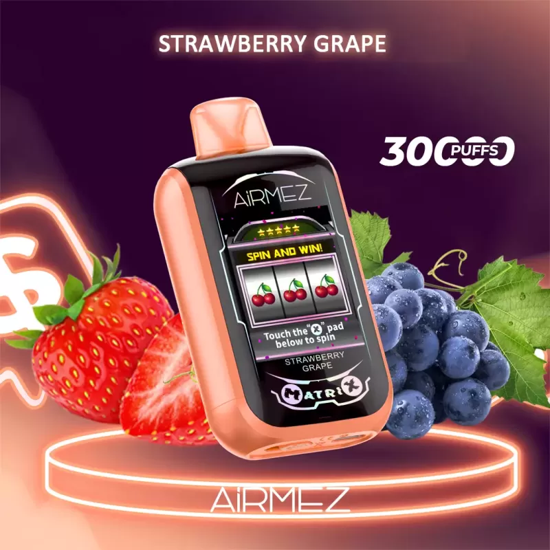 Airmez Matrix Pro 30000 Puffs – Strawberry Grape - Vape Store