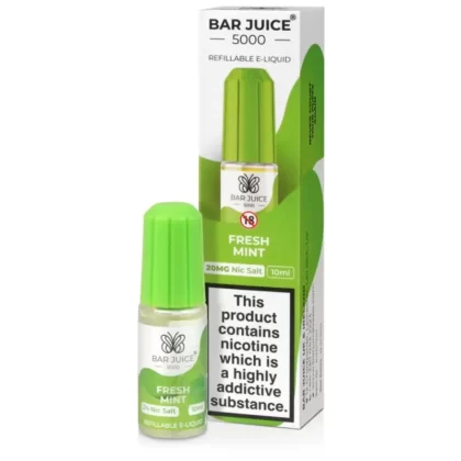 Bar Juice 5000 Fresh Mint E Liquid 10ml - Nicotine Strength#20mg>10mg>5mg (6ECC8F)