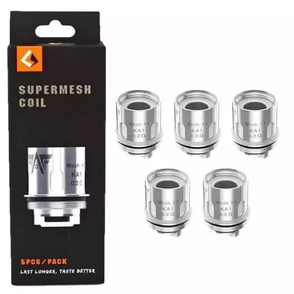 GEEKVAPE Supermesh X1 KA1 0.2Ω/X2 KA1 0.3Ω-Pack of 5 - Choose#X1 KA1 0.2Ω Ohm - 30W-90W>X2 KA1 0.3Ω Ohm - 30W-45W (B7C943)