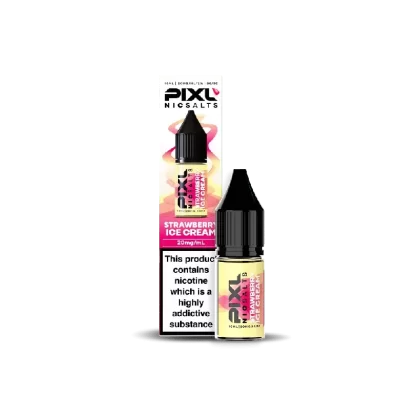 PIXL Nic Salt E-Liquid Strawberry Ice Cream 10ml - Nicotine Strength#20mg>10mg