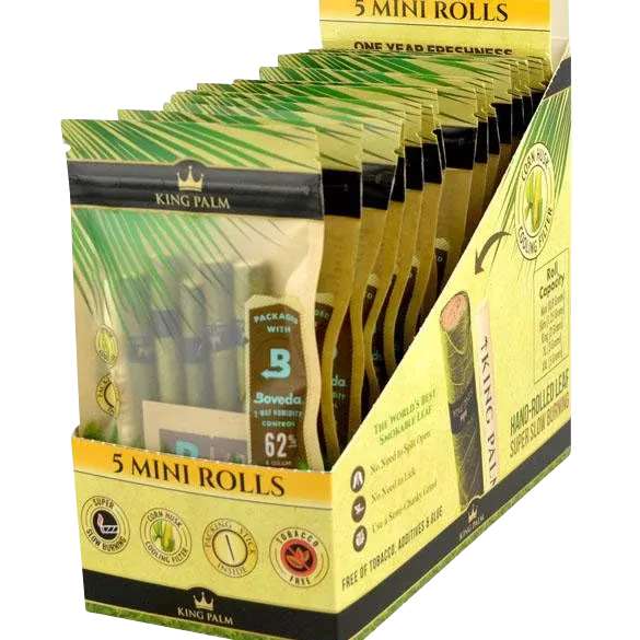 King Palm Mini Rolls Wrap Pouches – 75 Pack
