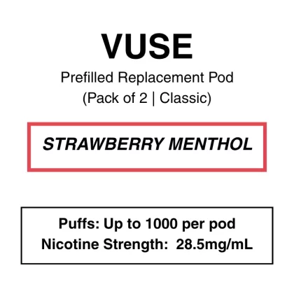 Vuse eLiquids – Strawberry Menthol – 2.5% (28.5mg)