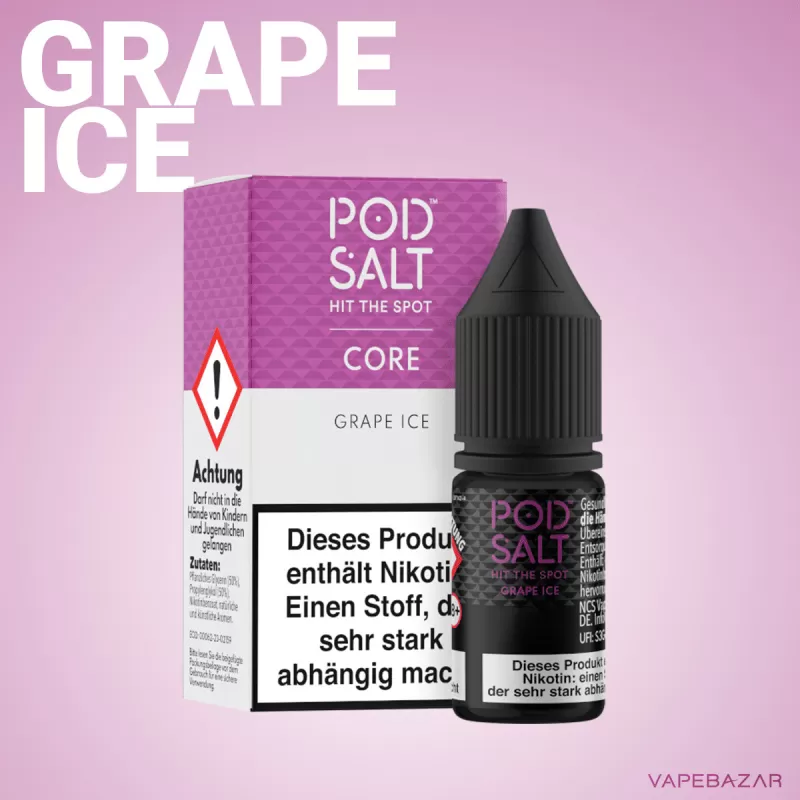 Podsalt Core – Grape Ice - 20mg/ml, 11mg/ml; Traube - Image 2
