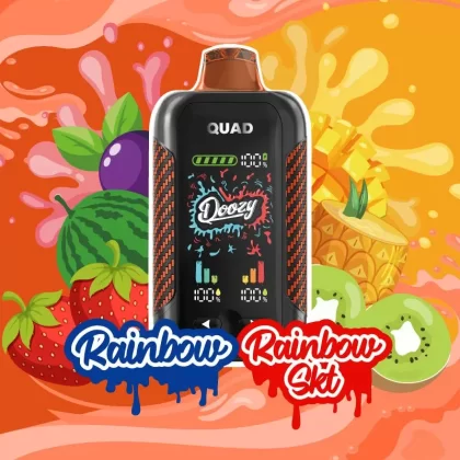 DOOZY QUAD Disposable Vape – Rainbow & Rainbow Skt