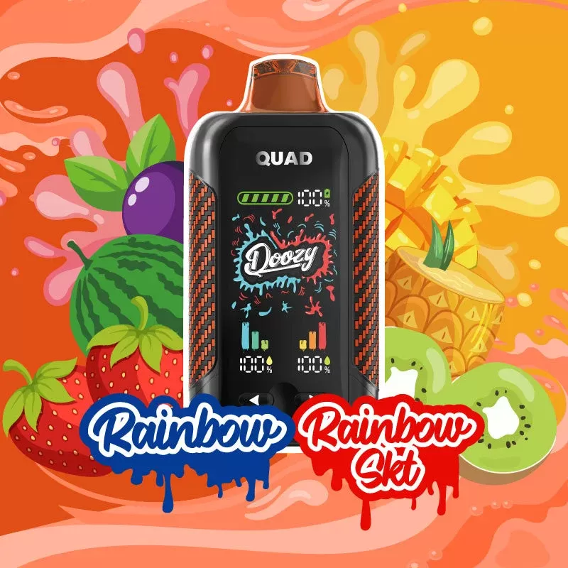DOOZY QUAD Disposable Vape – Rainbow & Rainbow Skt