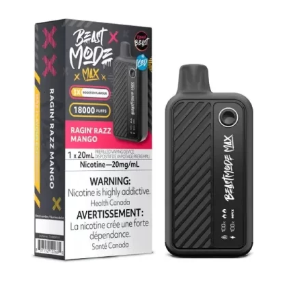 Flavour Beast Beast Mode Max 18K Disposable – 20ML – Ragin’ Razz Mango