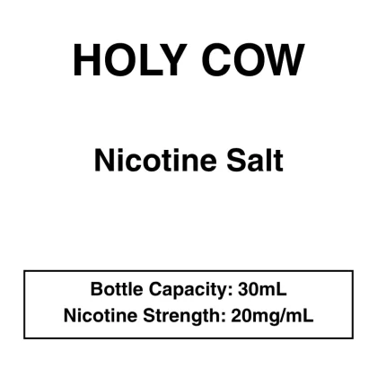Holy Cow – Nic Salt E-Liquid – 30ml – 6 Flavors