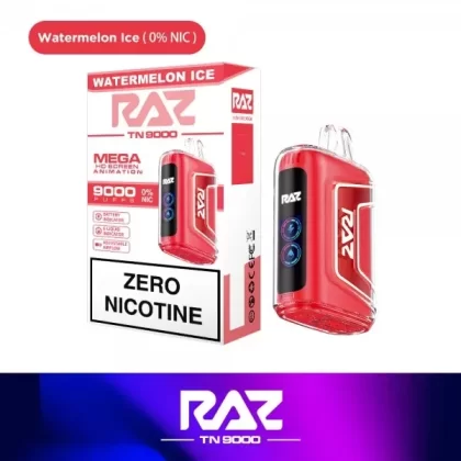 RAZ TN9000 Disposable Nicotine FREE Watermelon ICE - Eliquidsupply