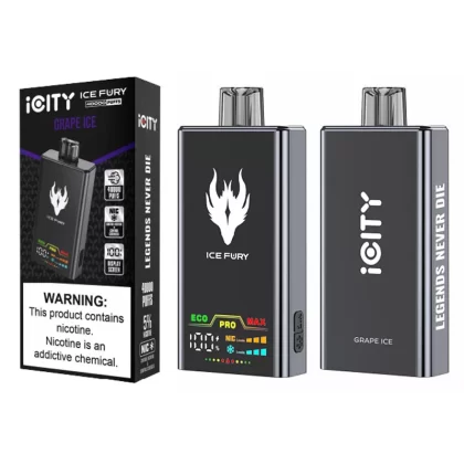 iCity ICE FURY 40K Disposable Kit 900mAh 26ml (40000 Puffs) - Popcorn / 50mg / 1pc / CN-SZ Warehouse