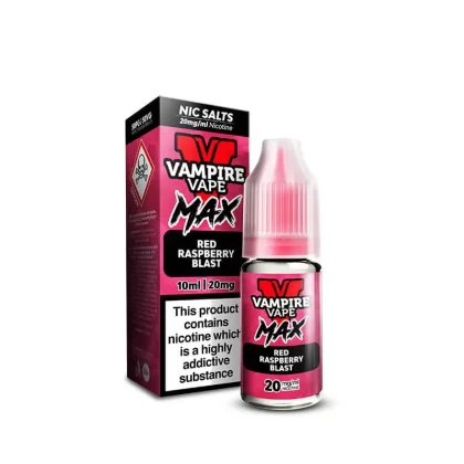 Vampire Vape MAX Red Raspberry Blast Nic Salt E-Liquid - 10mg