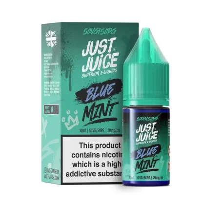 JUST JUICE BLUE MINT NIC SALT E-LIQUID - Nicotine Strength#10MG (1%)>20MG (2%)