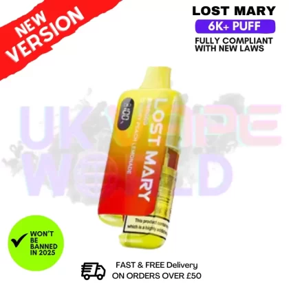 Cherry Peach Lost Mary 6K Puff Pod Kit – Only £8.99