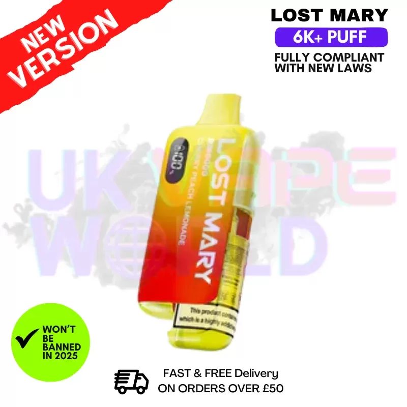 Cherry Peach Lost Mary 6K Puff Pod Kit – Only £8.99