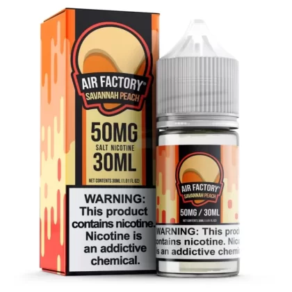 Air Factory Salt Savannah Peach eJuice - Vape Product; Vape Product (5FC9E8)