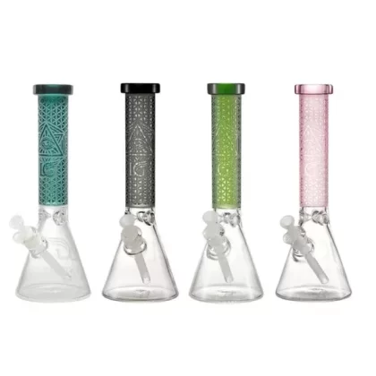 Legendary 14″ 7mm Sandblast Beaker Bong Pyramid