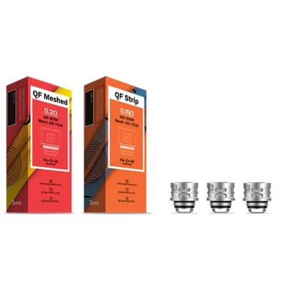 Vaporesso QF Series Coils - 3 Pack; 0.15 Ohm Strip, 0.2 Ohm Mesh