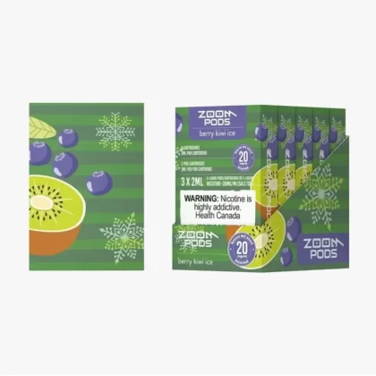 Zoom Pods STLTH Compatible – Berry Kiwi Ice - Nicotine#20 MG