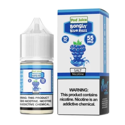 Pod Juice Bangin Blue Razz TF 30ml Nic Salt Vape Juice - Eightvape