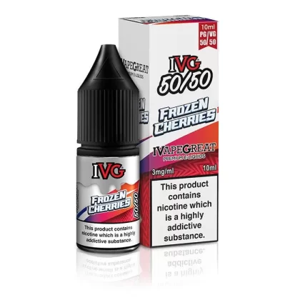 IVG 50/50 Frozen Cherries 10ml Nic Salt Vape Juice - Strength