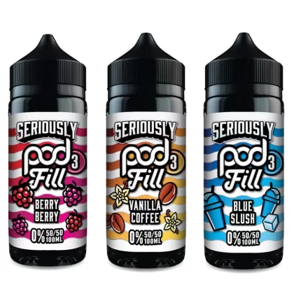 Doozy Vape Seriously Pod Fill 3 50/50 0mg 100ml Shortfill - Purple Slush