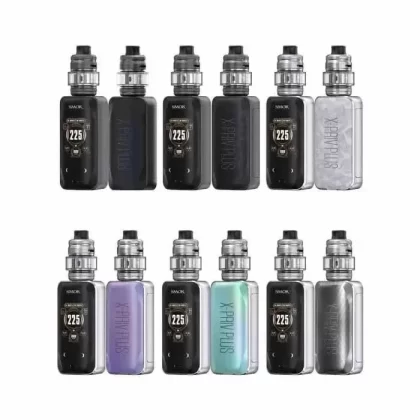 SMOK X-PRIV PLUS TF-D 225W Starter Kit - Color#Black>Black Shell>Mineral Green>Purple>Silver Lines>White Shell