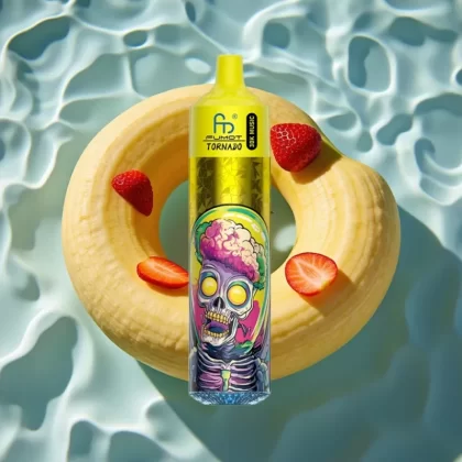 Fumot RandM Tornado 30000 Puffs Banana Strawberry 30mL 5% 600mAh LED Disposable Vape - Bangvapeaustralia
