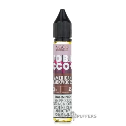VGOD SaltNic Tobacco Plus – American Backwoods 30mL - Nicotine Strength#25mg>50mg