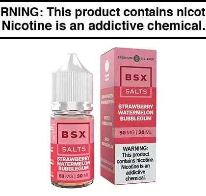 STRAWBERRY WATERMELON BUBBLEGUM BY GLAS BASIX NIC SALTS 30ML - Vapejuice