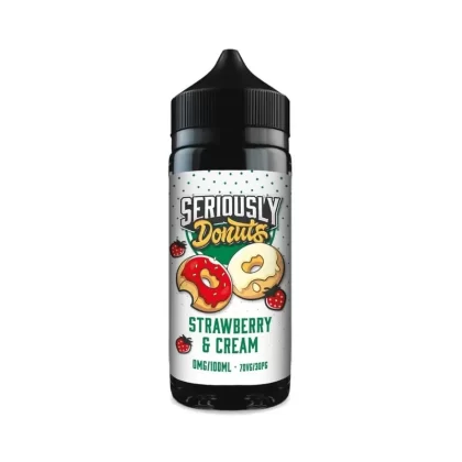Strawberry & Cream 100ml Short Fill eLiquid by Seriously Donuts