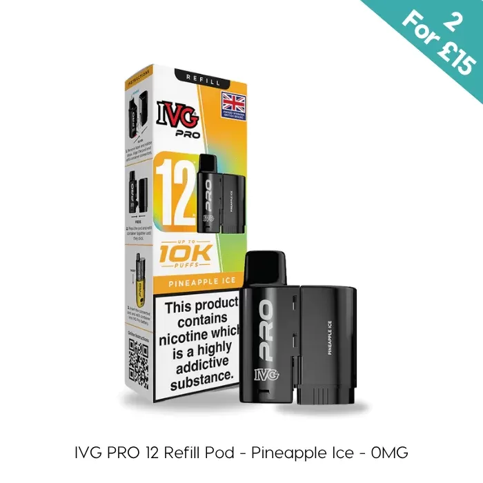 Pineapple Ice – Zero Nic – IVG PRO 12 Pods