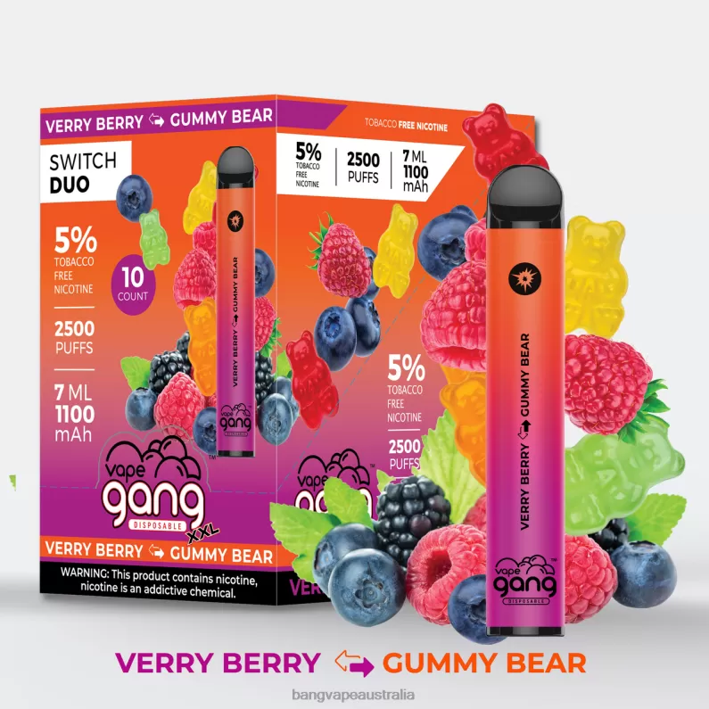 Vape Gang Switch Duo 2 flavors (Box of 10) 6006N38 Aloe Strawberry – Strawberry Mango – Bang Vape Puffs - Bangvapeaustralia - Image 3