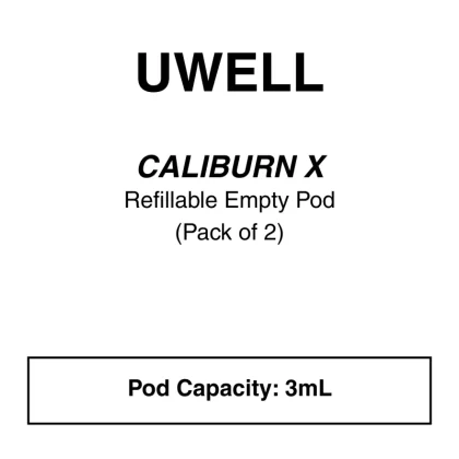 UWELL CALIBURN X empty 3ml Cartridge 2pc pack