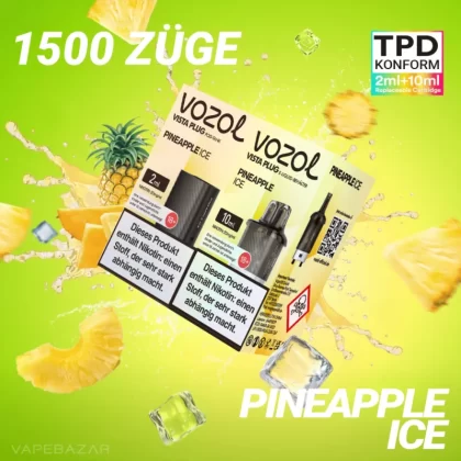 Vozol Vista Plug – Pineapple Ice Prefilled Pod - Vapebazar