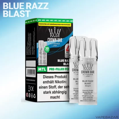 Al Fakher Pods Crown Bar 600 – MTL 20mg – Blue Razz Blast - Himbeere
