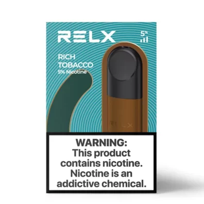 RELX Pod Pro Rich Tobacco – 5% Nicotine - Single, Pack of 2; 3% NICOTINE