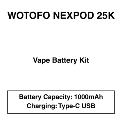 Wotofo – Nexpod 25K – Vape Battery Kit