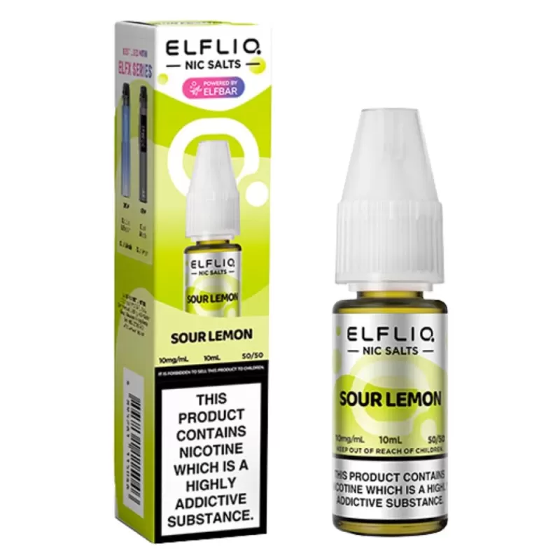 Sour Lemon Nic Salt E-Liquid by Elf Bar Elfliq (10ml) - 10mg