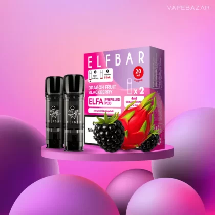 ELFBAR ELFA Pods Dragon Fruit Blackberry 20mg – 2er Pack - Elf Bar / Glycerin / Nikotinsalz / Cooling Agent / Propylenglykol / Aromastoffe